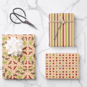 Boho Retro Modern Grafisch Inpakpapier Vel