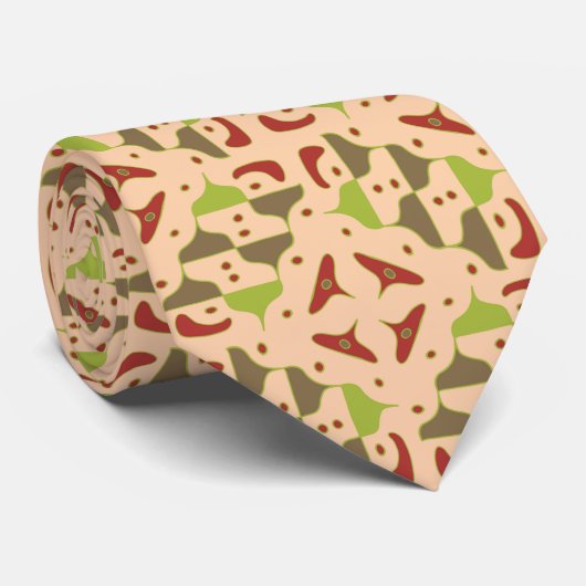 Boho Retro Modern grafische Stropdas (Opgerold)