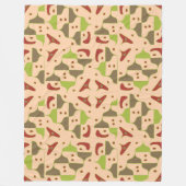 Boho Retro Modern Graphic Fleece Blanket (Voorkant)