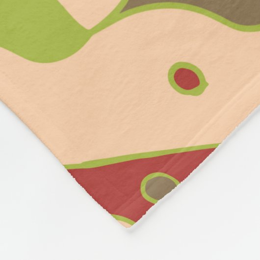 Boho Retro Modern Graphic Fleece Blanket Deken (Hoek)