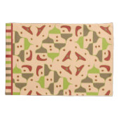 Boho Retro Modern Graphic Kussensloop (Achterkant-Links)