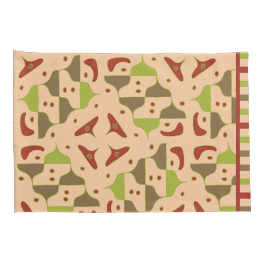 Boho Retro Modern Graphic Kussensloop (Achterkant-Rechts)