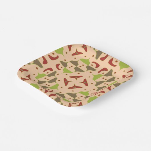 Boho Retro Modern Graphic Paper Bord (Gebogen)