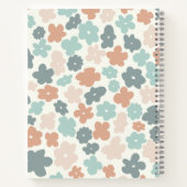 Boho retro pastel bloemmotief notitieboek (Achterkant)