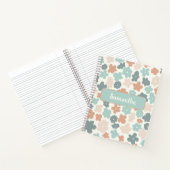 Boho retro pastel bloemmotief notitieboek (Binnen)