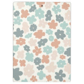 Boho retro pastel flower print klembord (Achterkant)
