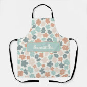 Boho retro pastel flower print schort (Voorkant)