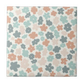 Boho retro pastel flower print tegeltje (Voorkant)