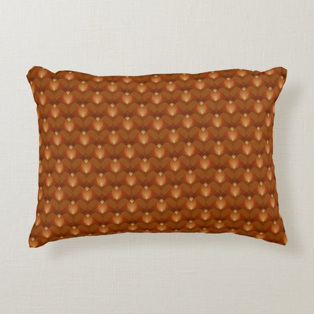 Boho Retro Patroon in 70s Stijl Accent Kussen (Voorkant)