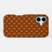 Boho Retro Patroon in 70s Stijl iPhone 16 Hoesje (Achterkant horizontaal)