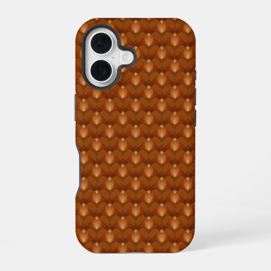 Boho Retro Patroon in 70s Stijl iPhone 16 Hoesje (Achterkant)