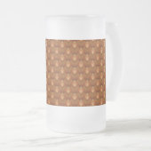 Boho Retro Patroon in 70s Stijl Matglas Bierpul (Voorkant rechts)