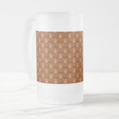 Boho Retro Patroon in 70s Stijl Matglas Bierpul (Voorkant links)
