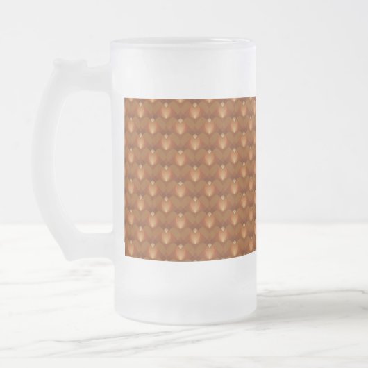 Boho Retro Patroon in 70s Stijl Matglas Bierpul (Links)