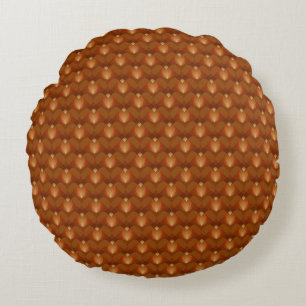 Boho Retro Patroon in 70s Stijl Rond Kussen