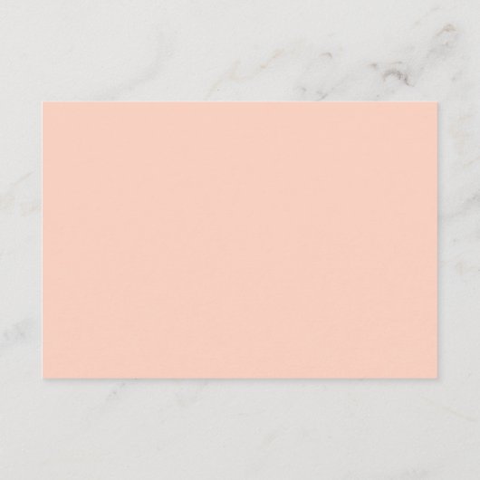 Boho Retro Perzik Sinaasappel Bruiloft Website Informatiekaartje (Achterkant)