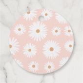 Boho Retro Rainbow Daisy Birthday Party Bedankjes Labels (Achterkant)