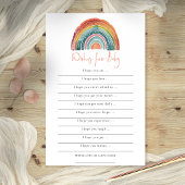 Boho Retro Rainbow Wishes voor Baby shower Game Flyer