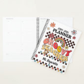 Boho retro regenbogen groovy leraar planner school (Display)
