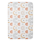 Boho retro regenbooglijnstraalsterren badmat (Voorkant Verticaal)