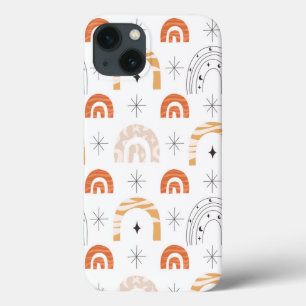 Boho retro regenbooglijnstraalsterren Case-Mate iPhone case