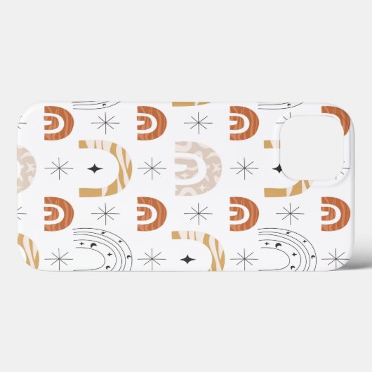 Boho retro regenbooglijnstraalsterren Case-Mate iPhone case (Achterkant (horizontaal))