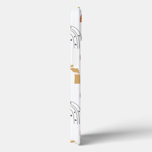 Boho retro regenbooglijnstraalsterren Case-Mate iPhone case (Achterkant / Rechts)