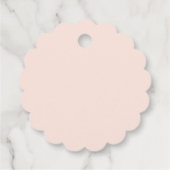 Boho Retro Roze Eerste Madeliefje Verjaardag Bedankjes Labels (Achterkant)