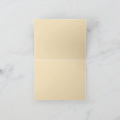 Boho Retro Script Abstract Wavy Lines Geel Blauw Bedankkaart (Binnen)