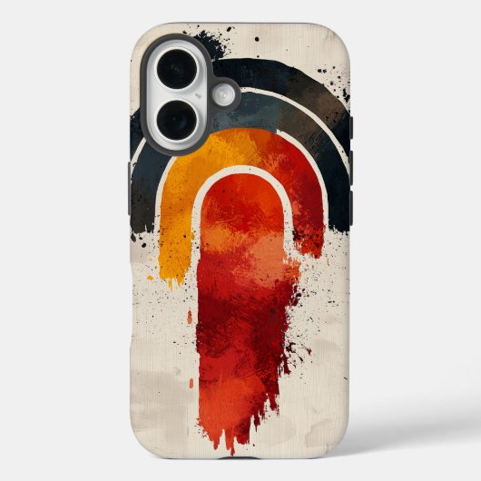 Boho Retro Splash Rainbow Telefoonhoesje Case-Mate iPhone Case (Achterkant)