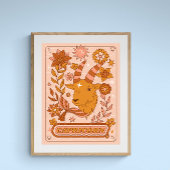 Boho Retro Steenbok Zodiac Poster