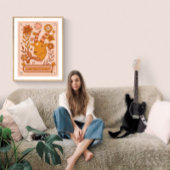 Boho Retro Steenbok Zodiac Poster