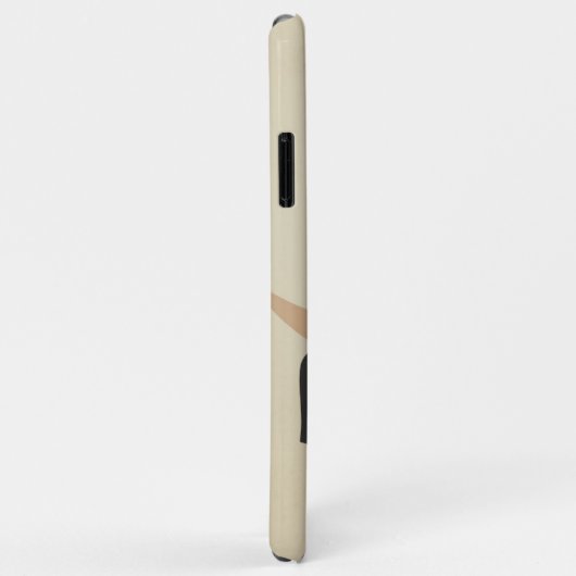 Boho retro stert lange haarhalve maan Case-Mate iPhone case (Achterkant/rechts)