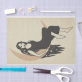 Boho retro stert lange haarhalve maan tissuepapier (Craft)