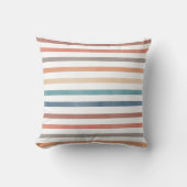 Boho Retro Stripes Pattern Nursery Sierkussen (Voorkant)
