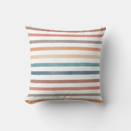 Boho Retro Stripes Pattern Nursery Sierkussen