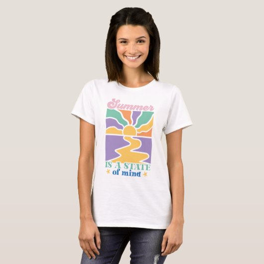 Boho Retro Summer T-shirt (Voorkant volledig)