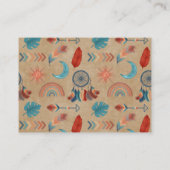 Boho Retro Sun Moon Baby shower Books for Baby Informatiekaartje (Achterkant)