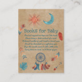 Boho Retro Sun Moon Baby shower Books for Baby Informatiekaartje (Voorkant)