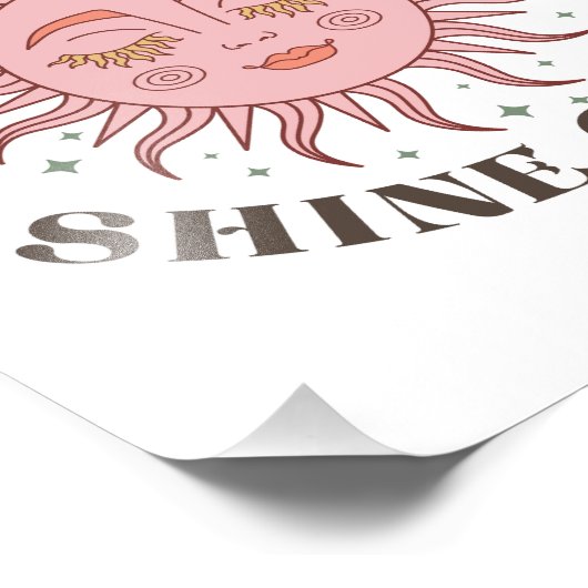 Boho Retro Sun Shine Foto Afdruk (Hoek)