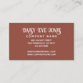 Boho Retro Sun Visitekaartje (Achterkant)