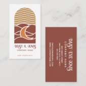 Boho Retro Sun Visitekaartje (Voorkant / Achterkant)