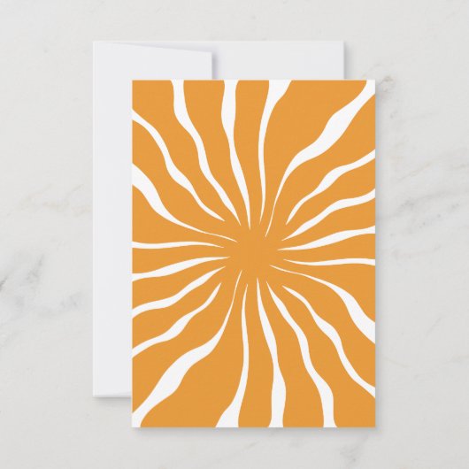 Boho Retro Sunrise Flat Note Kaart Notitiekaartje (Achterkant)