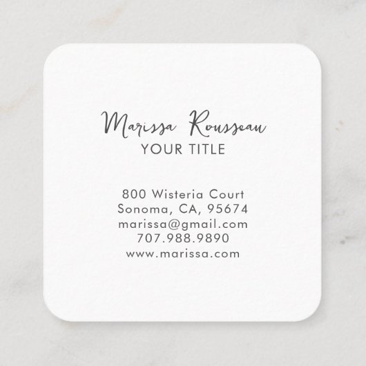 Boho Retro Sunrise Mountains Vierkante Visitekaartje (Achterkant)