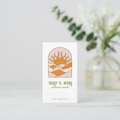 Boho Retro Sunrise Visitekaartje (Staand voorkant)