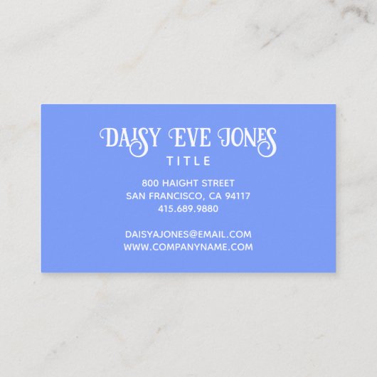 Boho Retro Sunrise Visitekaartje (Achterkant)