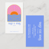 Boho Retro Sunrise Visitekaartje (Voorkant / Achterkant)