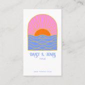 Boho Retro Sunrise Visitekaartje (Voorkant)