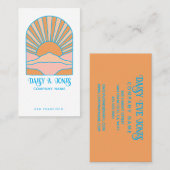 Boho Retro Sunrise Visitekaartje (Voorkant / Achterkant)