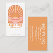 Boho Retro Sunrise Visitekaartje (Voorkant / Achterkant)